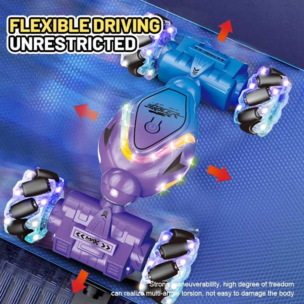 YT6637 RC Stunt Car Light-Up Twisting Vehicle Toy Dual Controlled Remote Control Car