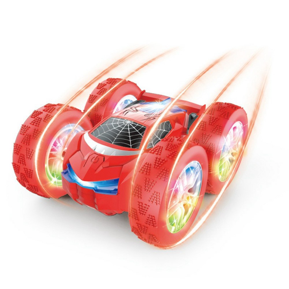 998 Remote Control Stunt Car Kids 2.4G Double Sided Flip Rolling Vehicle Toy with Cool Light