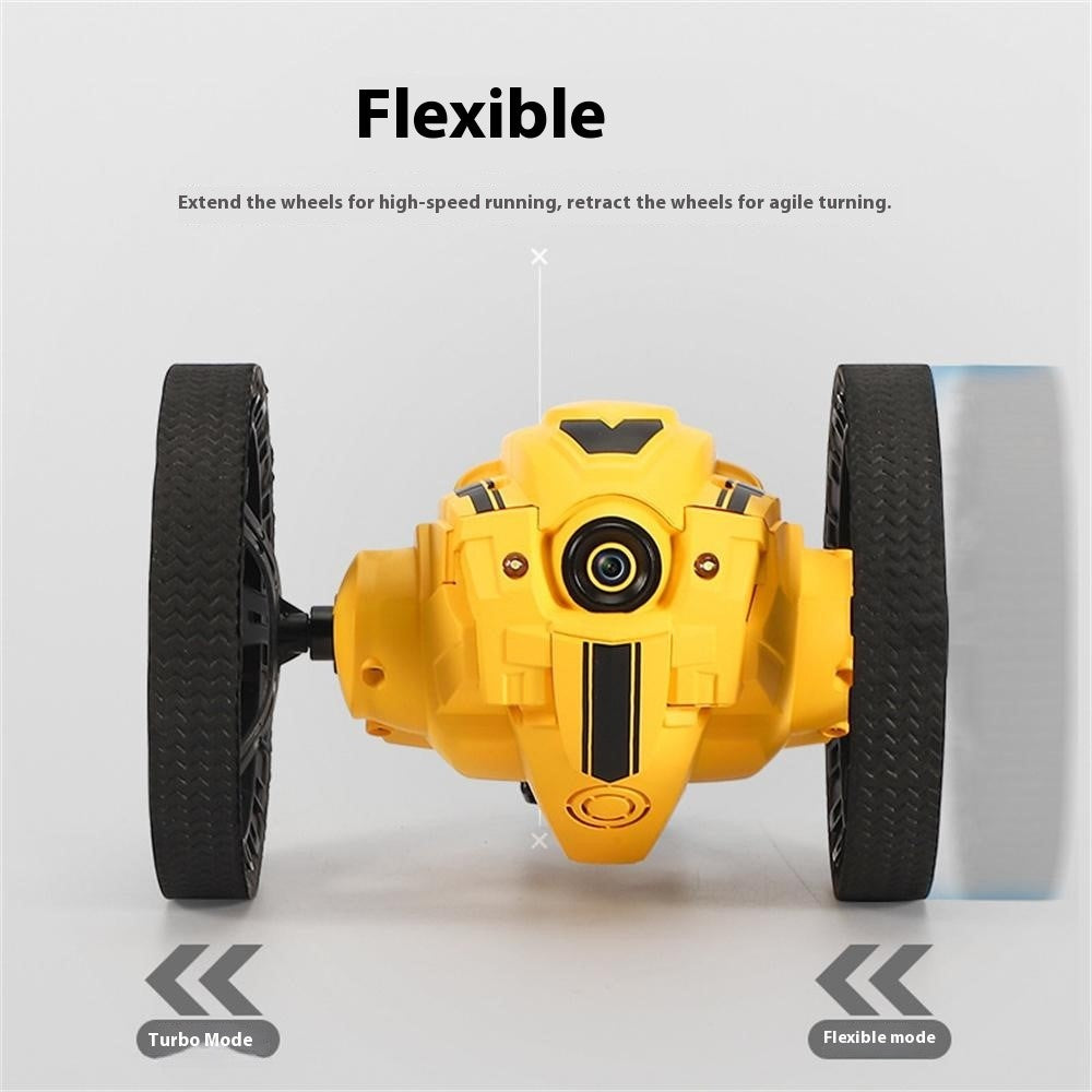 Stunt RC Car Remote Control 360 Degree Rotation Light Music Rechargeable Bounce Vehicle Kids Toy