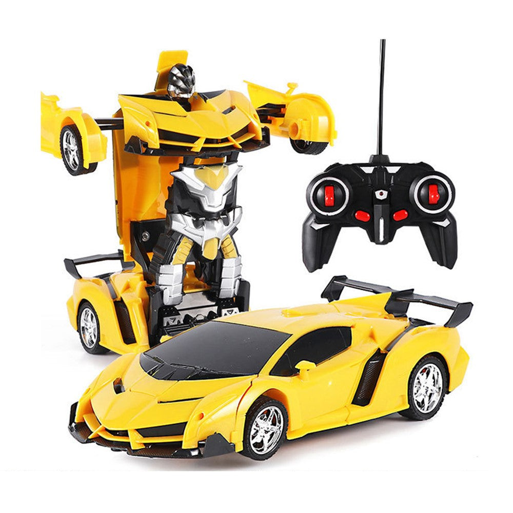 2 In 1 Transformation Robots Racing Car Toy RC Deformation Car Sports Vehicle Model Kids Gift