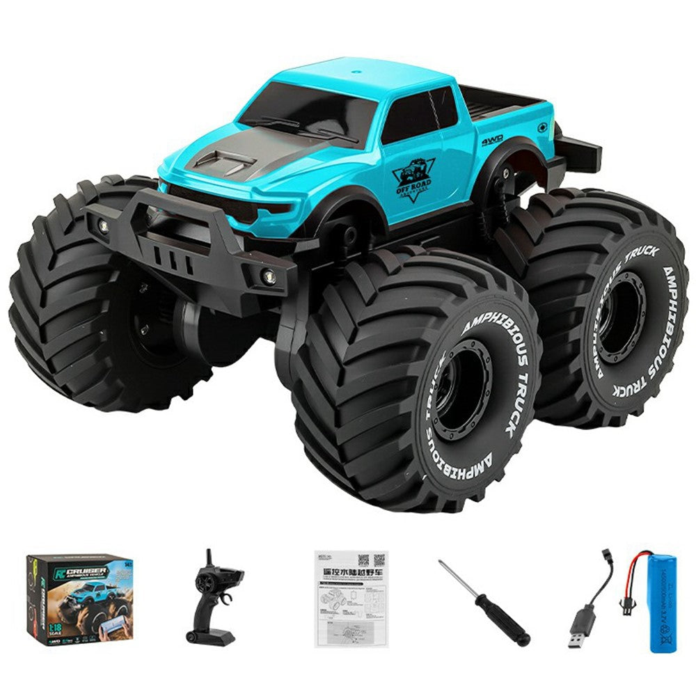 8860 1:16 Scale Amphibious RC Car 4WD Off-Road Vehicle 2.4GHz Remote Control Car Toy for Water Land
