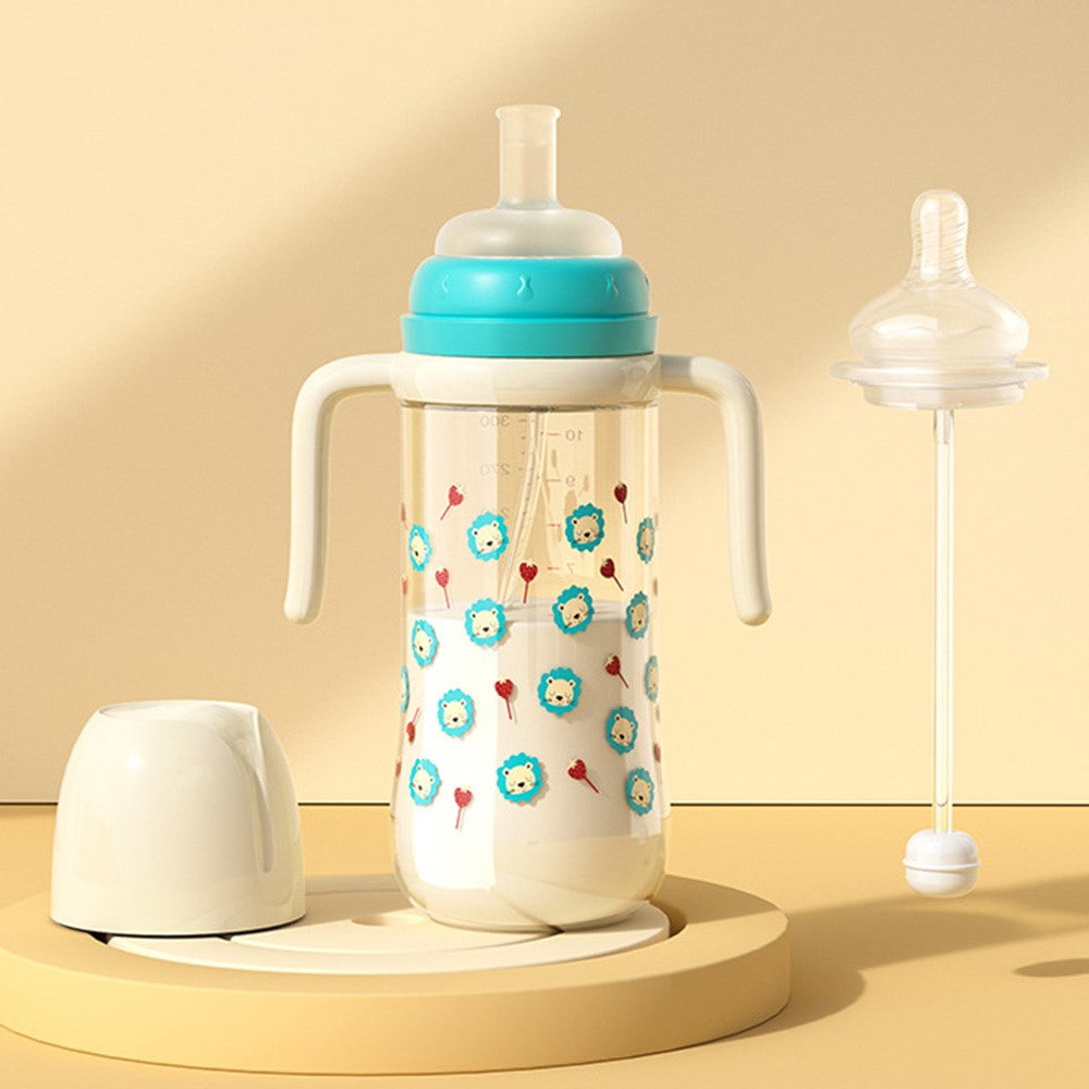 300ml Baby Bottle Temperature Control Scale Baby Feeding Silicone Teat Bottle ST (BPA-Free, NO FDA Certification)