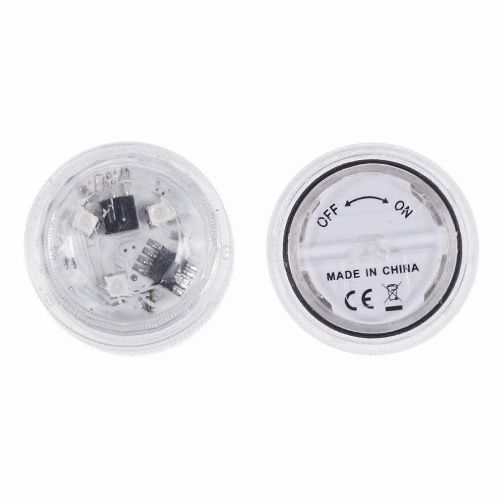 10Pcs 3cm Submersible RGB Color LED Light Lamp Waterproof Underwater Light with 2 Remote Controls for Vase Fishtank Wedding