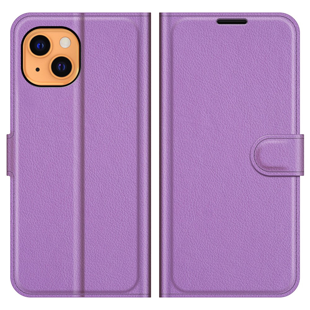 For iPhone 13 Case Litchi Texture Shockproof Leather Wallet Phone Cover