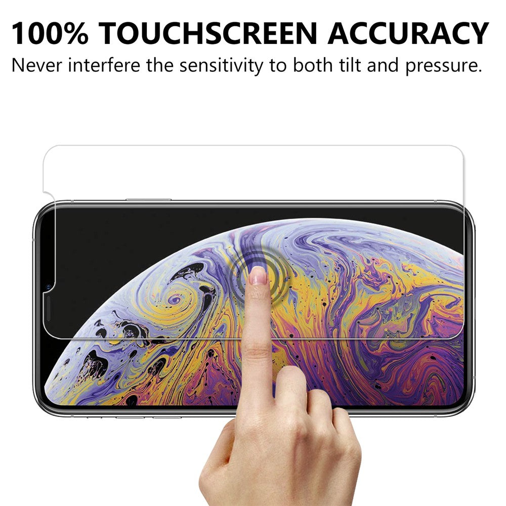 For Apple iPhone 11 Pro Max 6.5 inch (2019)/XS Max 9H Screen Tempered Glass Protector Film 0.25mm Arc Edge