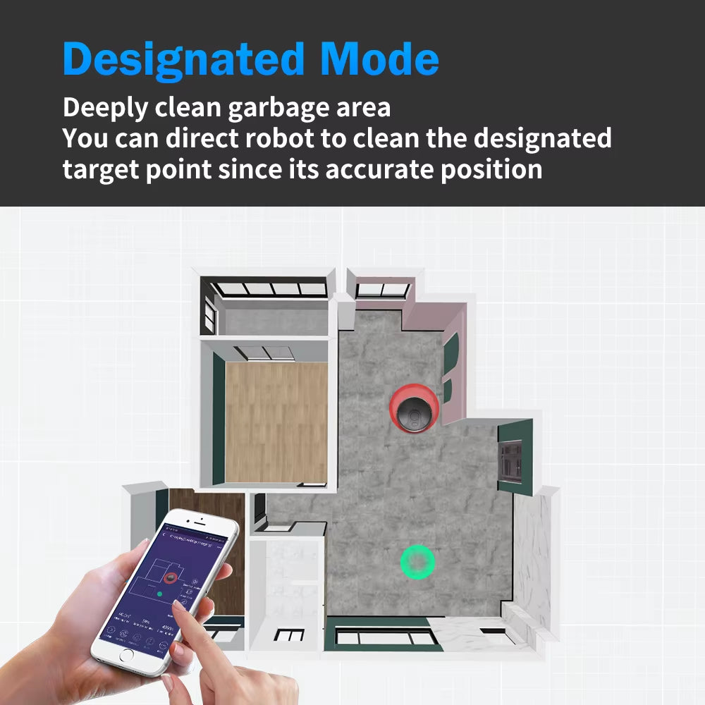 Robot Vacuum Cleaner X6 ,Visual Navigation,App Virtual Barrier,6000Pa Suction,Smart Home Mop,Floor Carpet Washing Tool