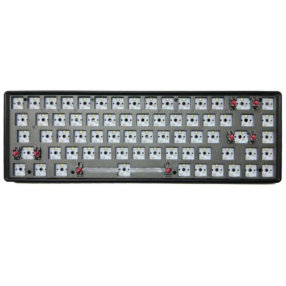 68-Key Hot Swappable Wireless+USB Wired+Bluetooth-compatible Mechanical Keyboard Kit