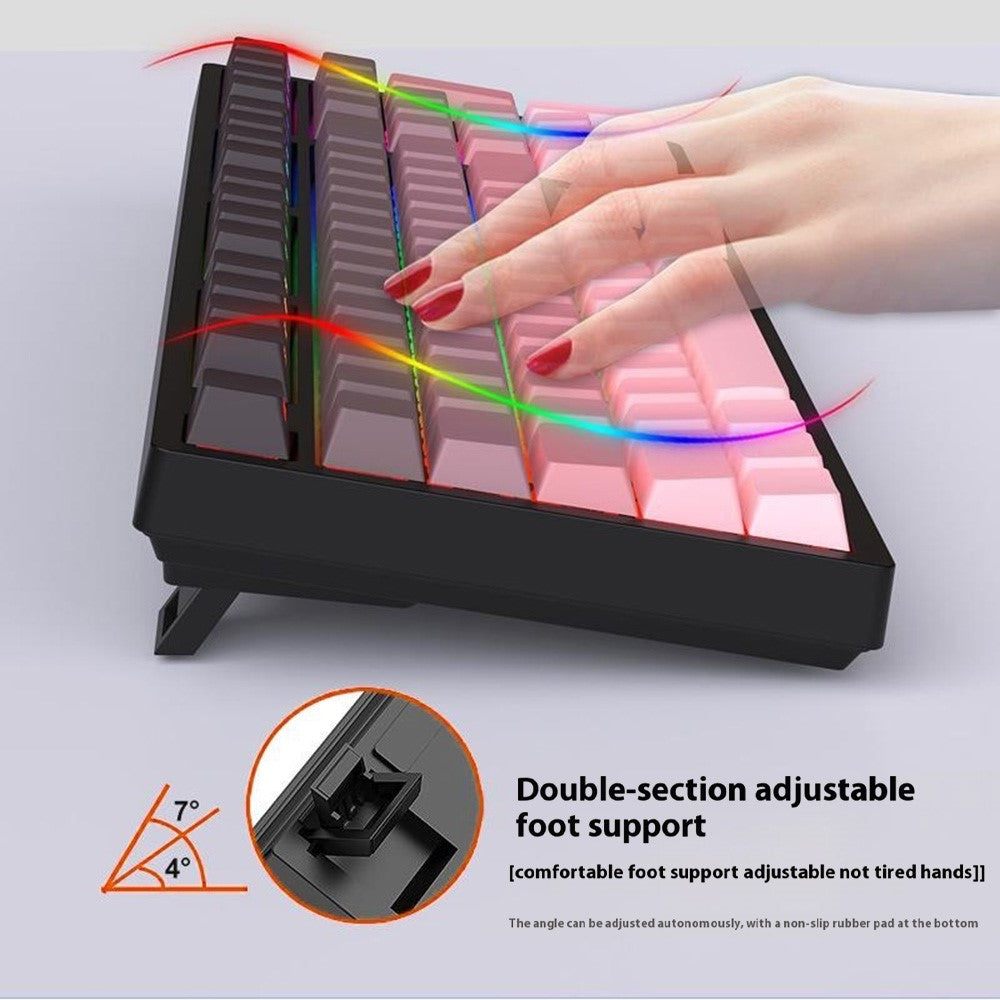 Y-FRUITFUL K98Pro 98 Keys Mechanical Keyboard Triple Mode Hot Swappable Gaming Keyboard with RGB Backlit
