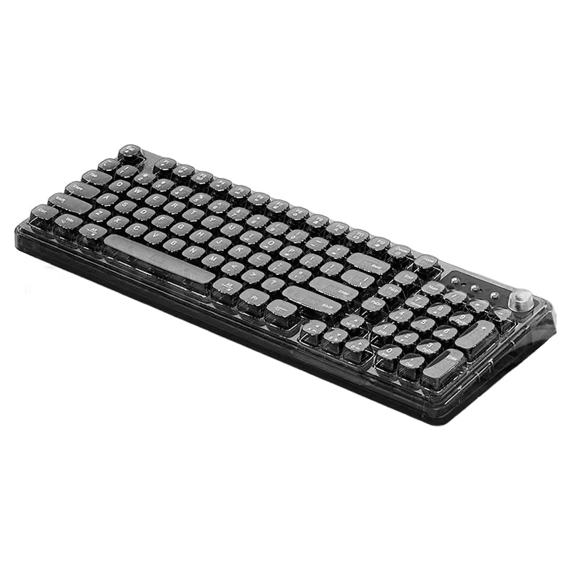 Z99 Transparent Mechanical Keyboard RGB Lighting Triple Modes Wireless Keyboard with Silent Button