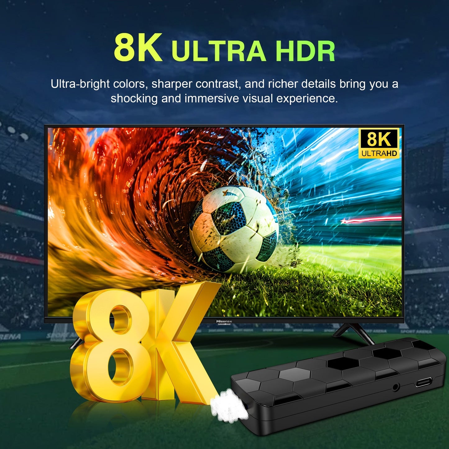 R3+ Android 13.0 TV Box 8K Ultra HD WiFi 6 Dual Band Streaming Media Player with Remote (Chipset: RK3518), 2+8GB
