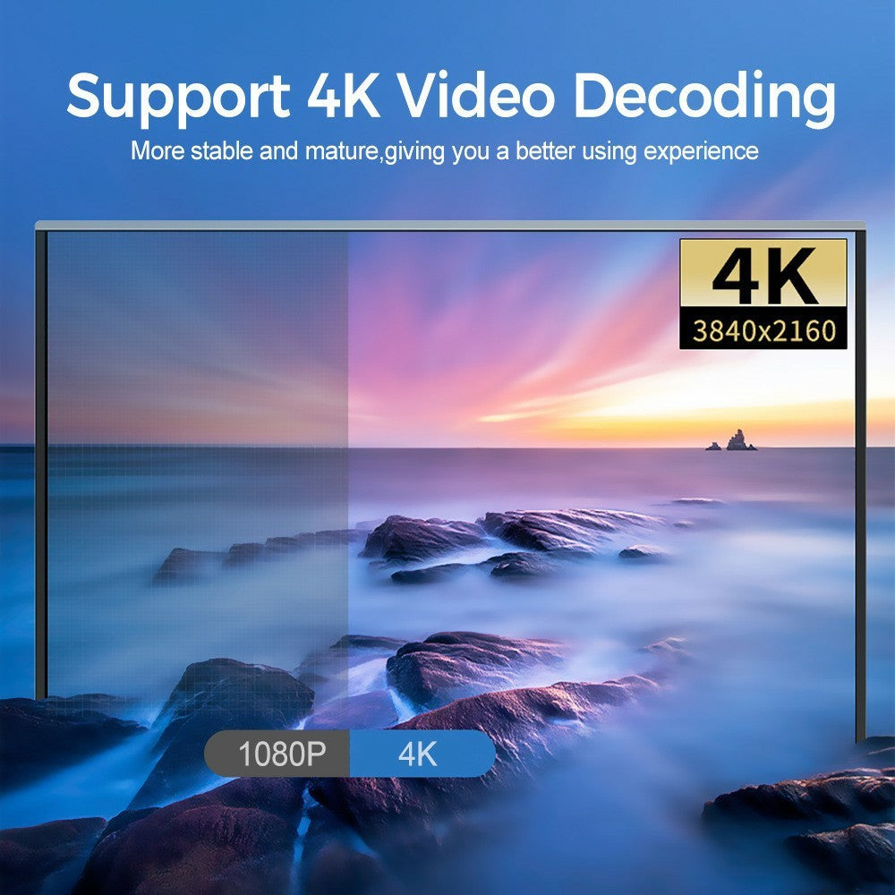 Z1 1+8GB Android 15.0 TV Box 4K Ultra HD WiFi 6 Dual Band 2.4G / 5G Bluetooth-compatible Voice Remote