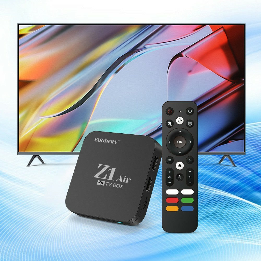 EMODERN Z1 AIR 2+8GB Android 15.0 TV Box 8K Ultra HD 2.4G / 5G WiFi Bluetooth-compatible Voice Remote