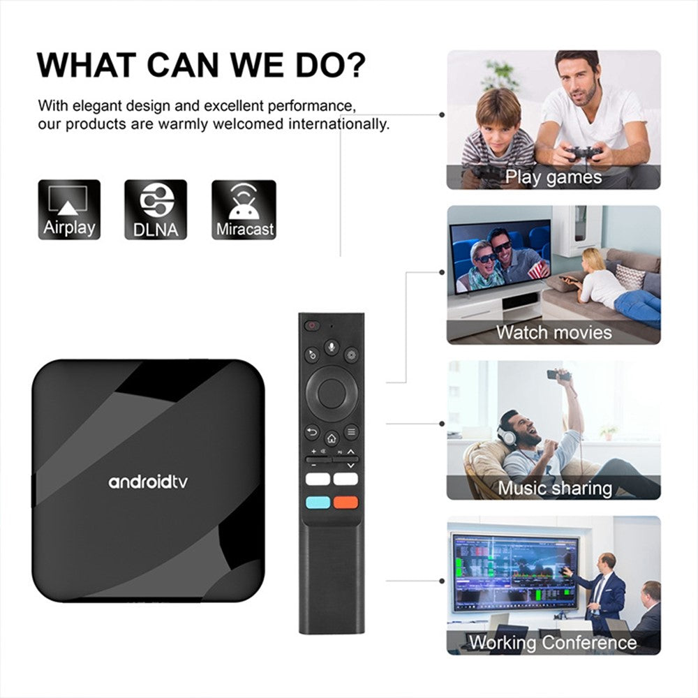 TV98 RK3528 2+16GB Android TV Box WiFi6 Dual Band 2.4G / 5G Bluetooth-compatible 8K UHD Streaming Media Player