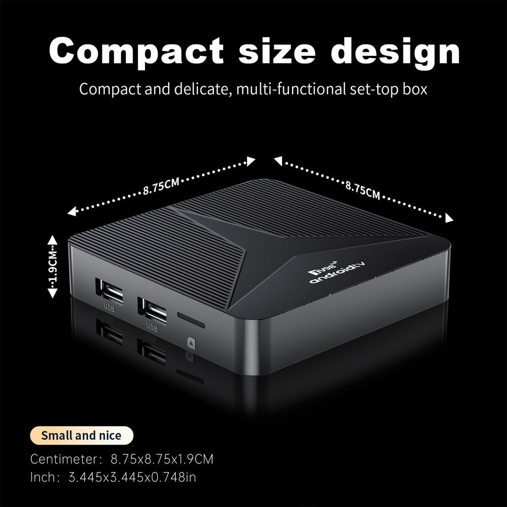 TV98 RK3518 Android TV Box Rockchip Quad Core 2+16GB Dual Band WiFi Bluetooth-compatible Voice Remote Control for Home Entertainment