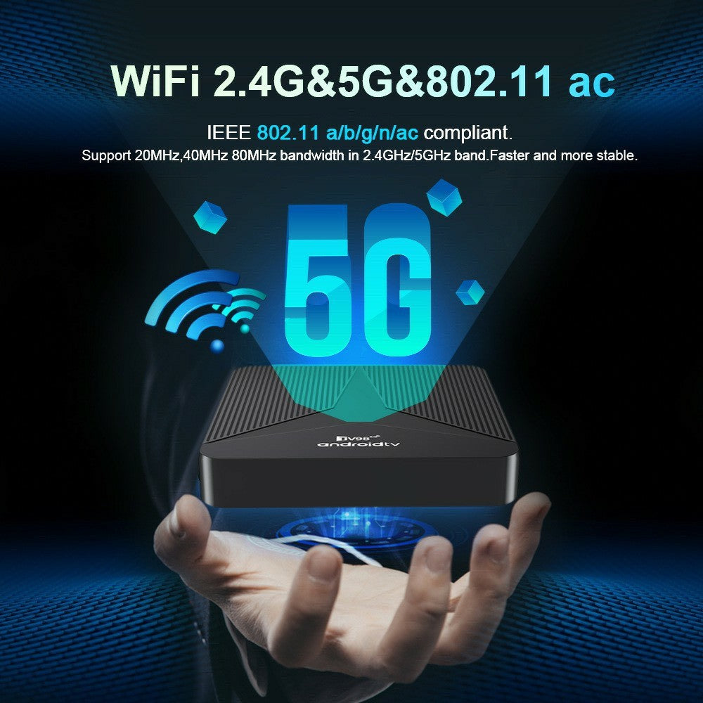 TV98 RK3518 Android 14.0 TV Box 2+16GB 8K Video Decoding HDR10+ Dual WiFi Bluetooth-compatible 5.0 Gigabit Ethernet Media Player