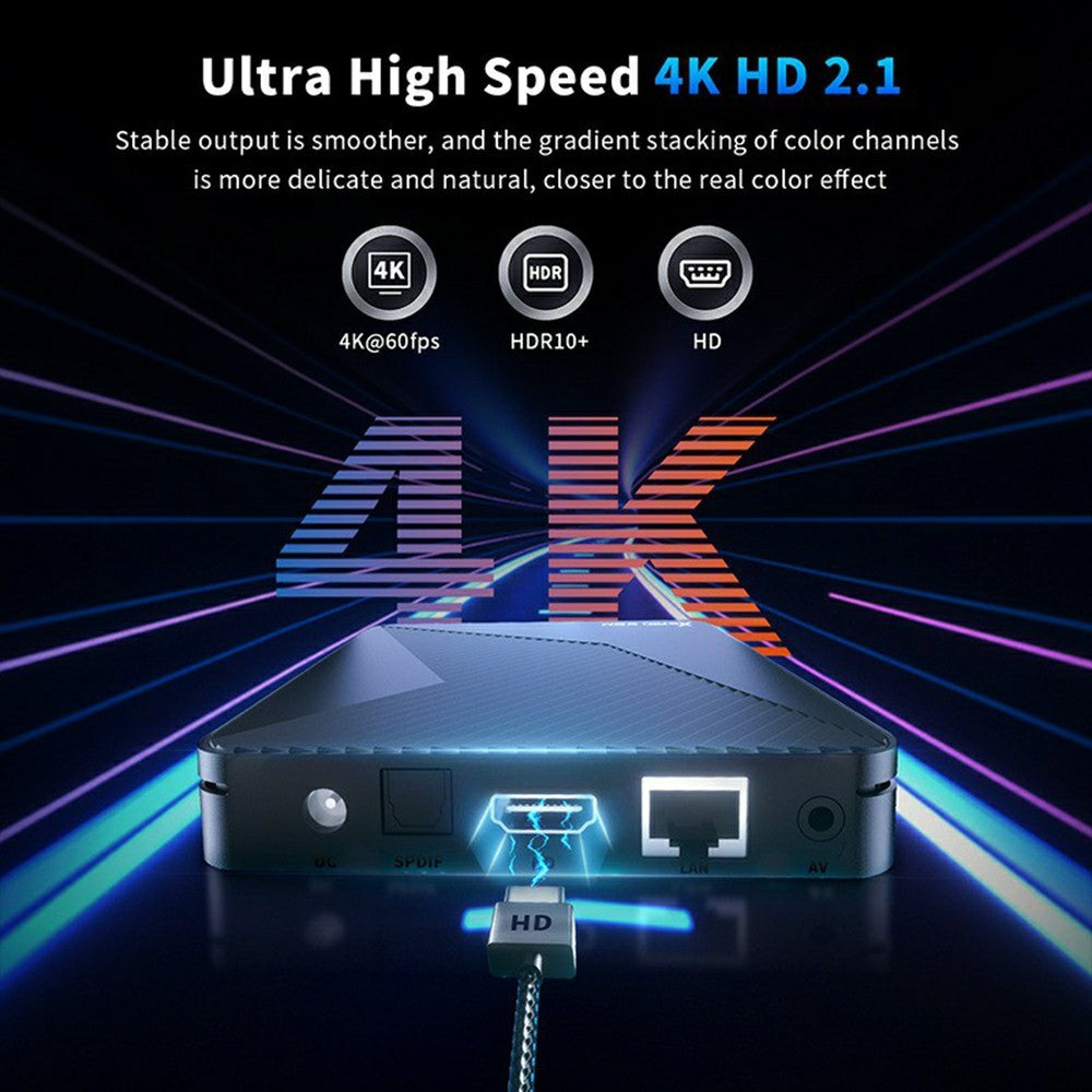 X88 PRO X5M 2+16GB Android 14 TV Box S905 6nm 4K HDR10+ WiFi 6 Bluetooth-compatible 5.0 with Voice Remote Control for Streaming