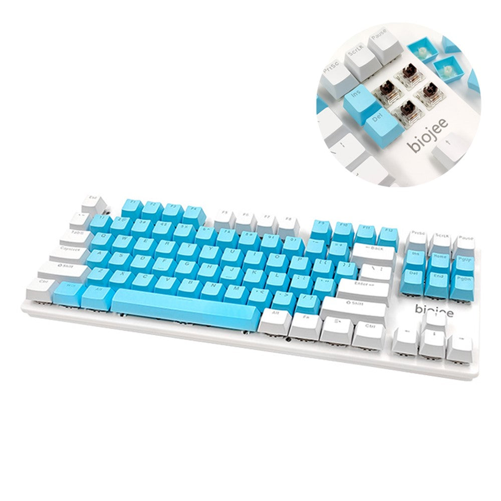 BIOJEE B87 Wired Mechanical Keyboard 87 Keys Gaming Keyboard Brown Switch Keyboard with Backlit for E-Sports