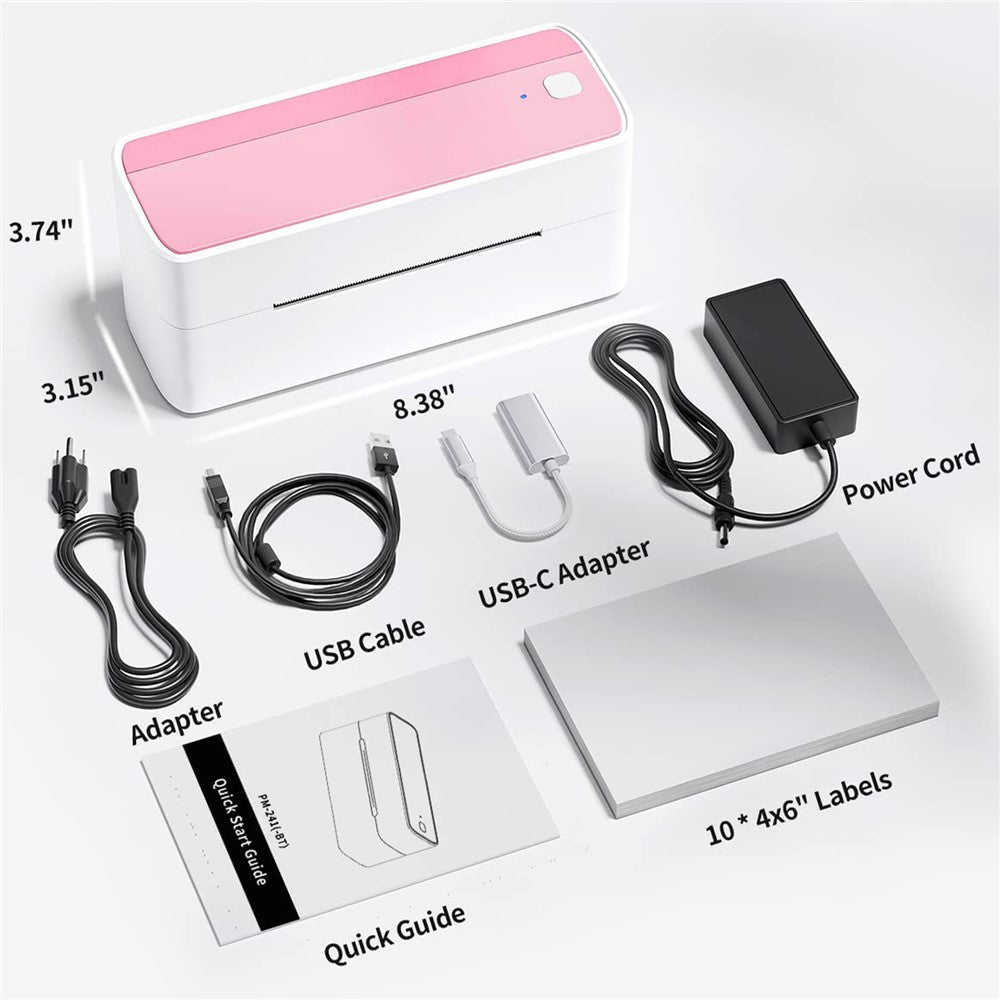 PHOMEMO PM241-BT 203DPI Inkless Thermal Printer Bluetooth-compatible Label Printer