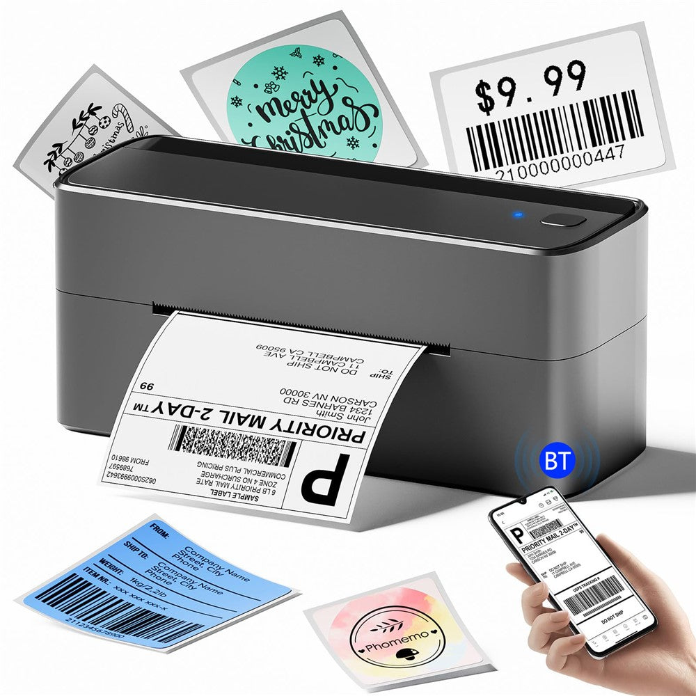 PHOMEMO PM241-BT 203DPI Inkless Thermal Printer Bluetooth-compatible Label Printer
