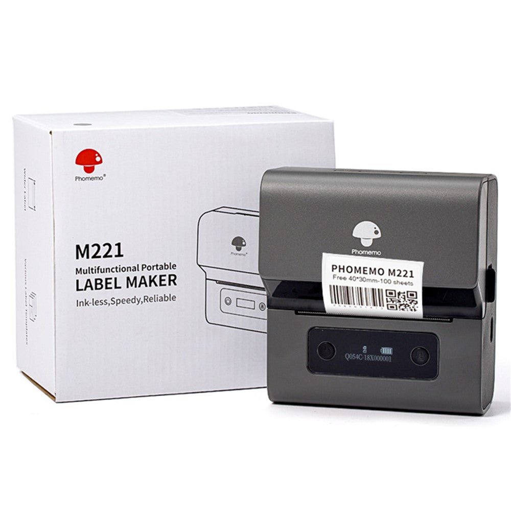 PHOMEMO M221 Thermal Wireless Label Printer Mini Barcode Printer Bluetooth-compatible Label Maker