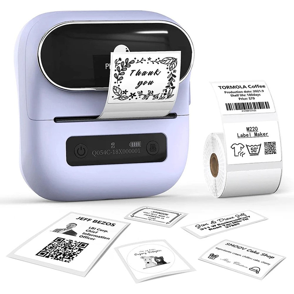 PHOMEMO M220 Mini Thermal Printer Bluetooth-compatible Home Barcode Self-Adhesive Label Printing Device