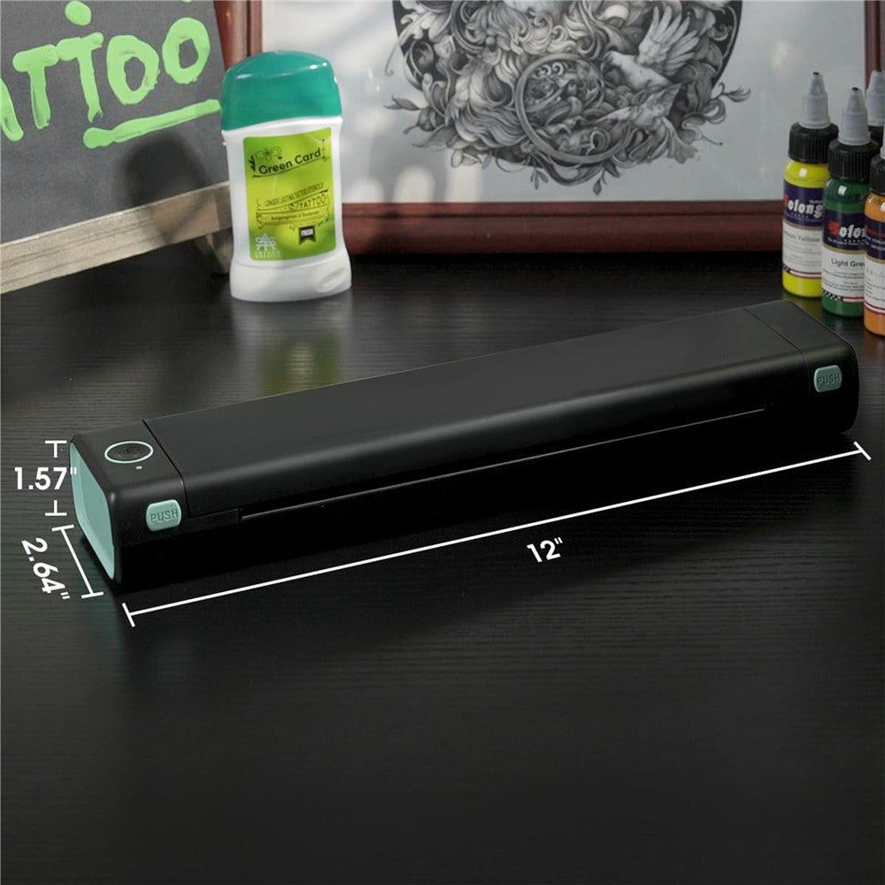 PHOMEMO M08F Thermal Printer Portable Bluetooth-compatible Inkless Printer, Tattoo Version / 216mm Print Width