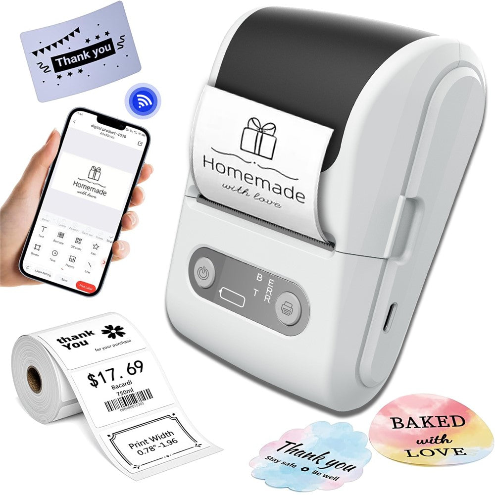 P10 203 DPI Portable Thermal Label Printer Mini Bluetooth-Compatible Sticker Maker for Smartphones