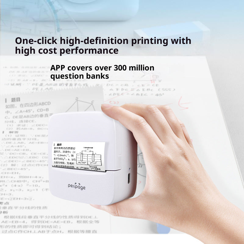 PERIPAGE P21 Thermal Label Printer 304DPI Mistake Book Printer for Small Business Office Compatible with Android, iOS, Windows