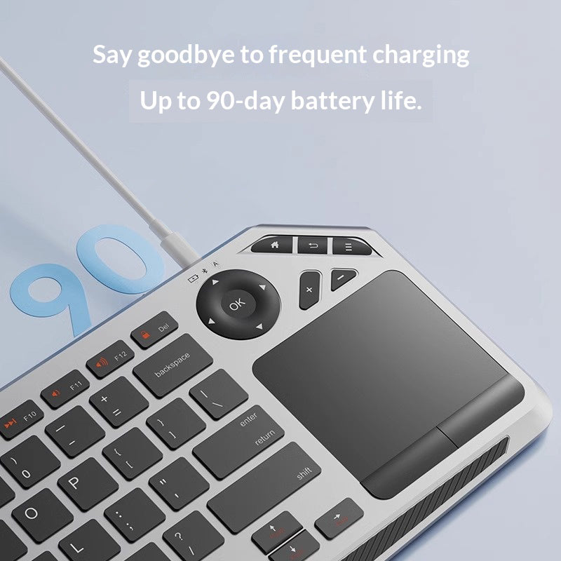 Bluetooth-compatible Wireless Keyboard with Touchpad for Laptop/Tablet/Phone Trackpad Keyboard