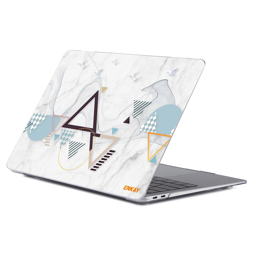 ENKAY HAT PRINCE for MacBook Pro 13 inch (2016-2017) A1706 A1708/(2018-2019) A1989/(2019) A2159 Geometry Series Pattern Design Hard PC Laptop Protective Cover Case Polycarbonate Notebook Shell