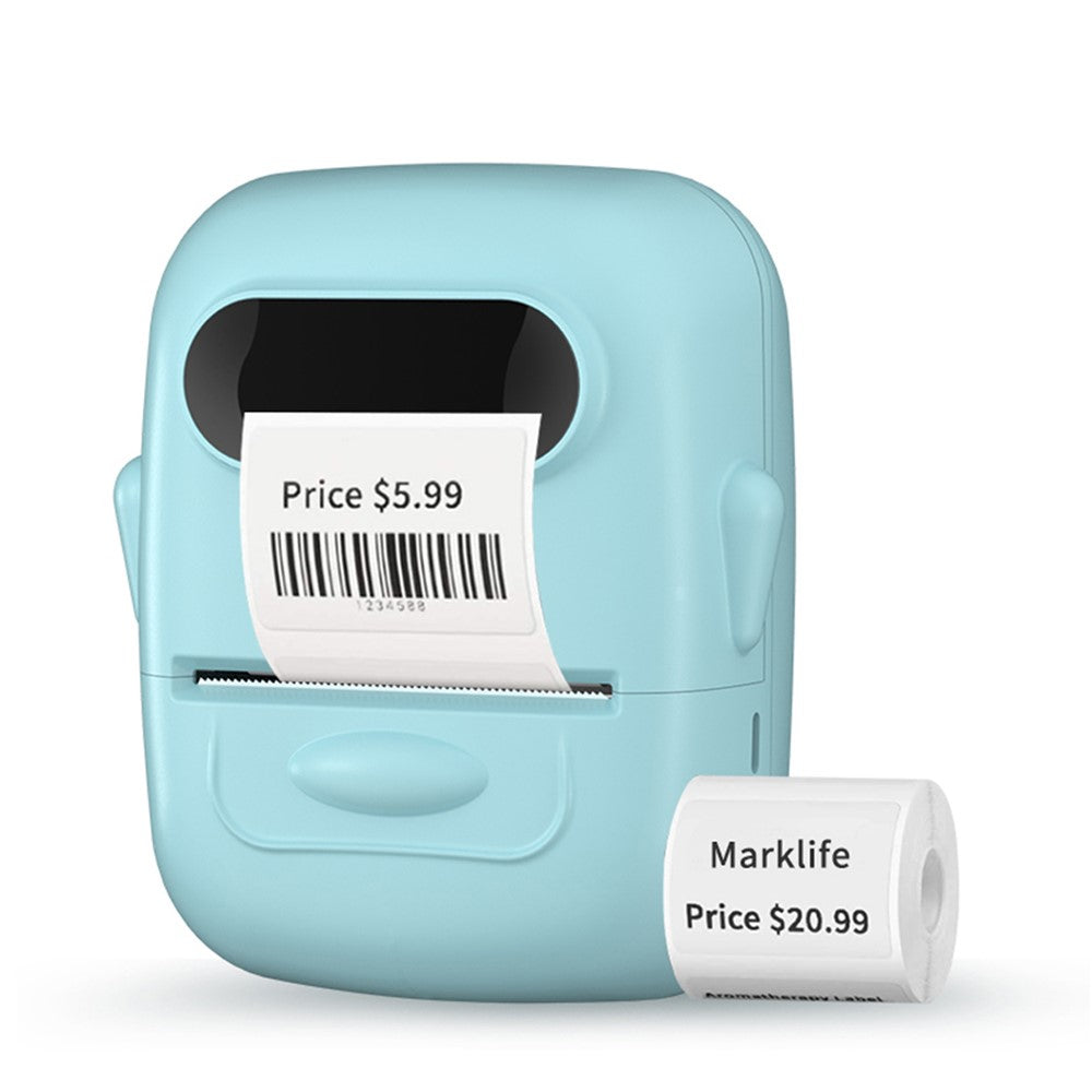 MARKLIFE P50 Mini Bluetooth-compatible Thermal Label Printer with 1 Roll Print Paper