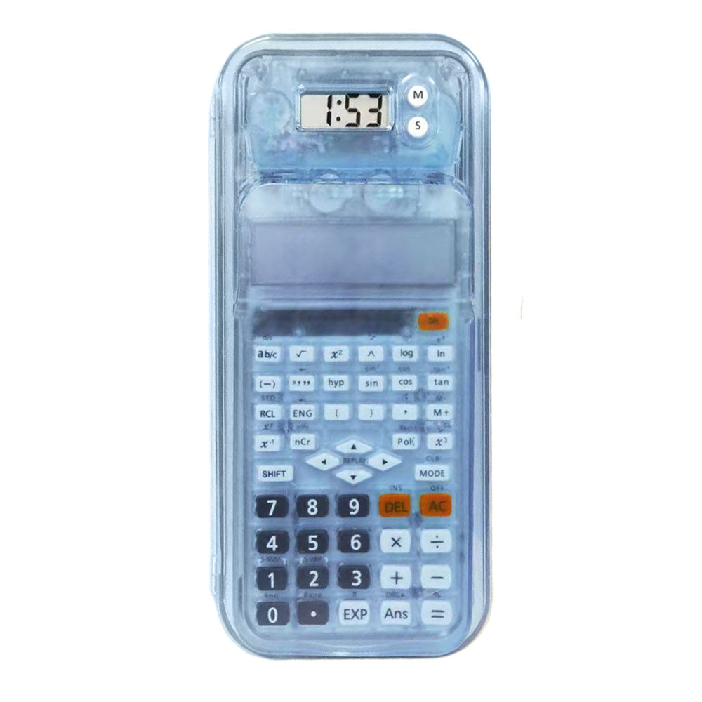CTIFREE S8 Scientific Calculator 240 Functions Multi Replay LCD Digital Clock Stationery Set for Students