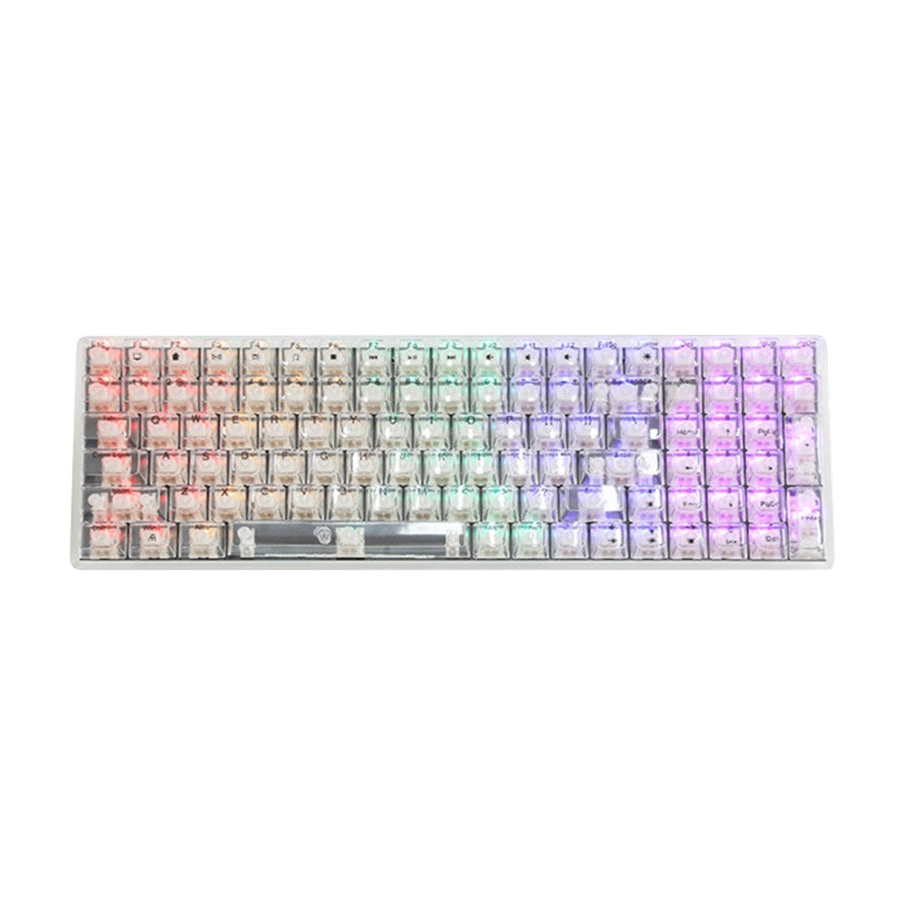 Y-FRUITFUL K10 Mechanical 100-Key Type-C Wired Keyboard with Clear Keycap