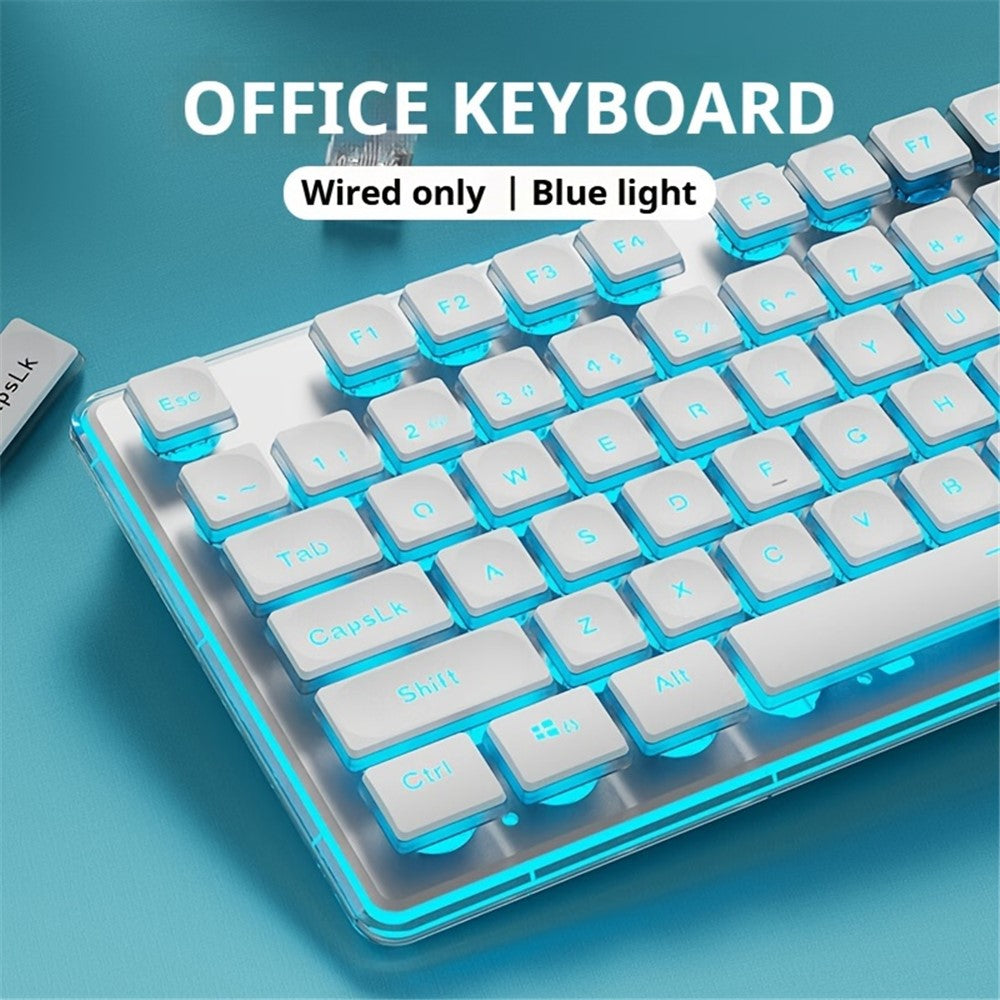 EWEADN GX710 Stylish Home Office Computer Laptop Keyboard USB Wired Mute Backlit Keyboard