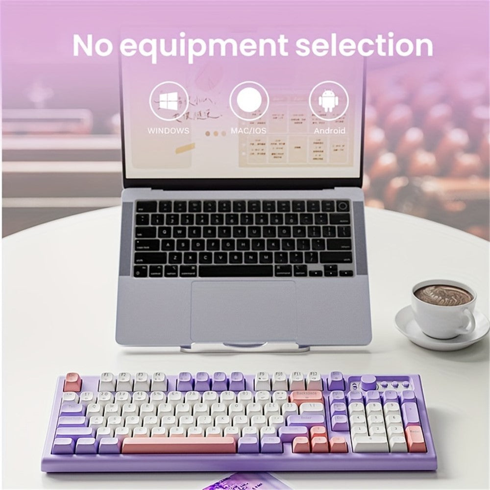 EWEADN V97 Bluetooth-compatible / 2.4G Wireless Rechargeable Keyboard Computer Laptop Keyboard