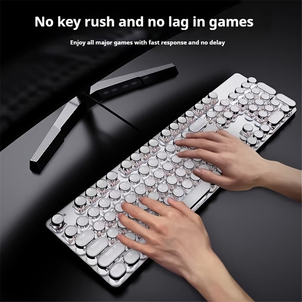 EWEADN TK100 Punk Wired Keyboard Computer Laptop Mechanical Keyboard