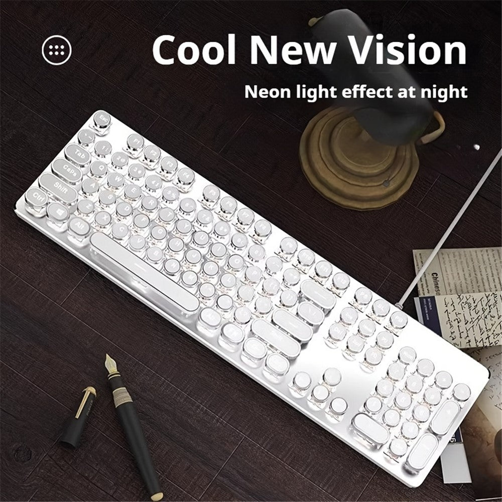 EWEADN TK100 Punk Wired Keyboard Computer Laptop Mechanical Keyboard