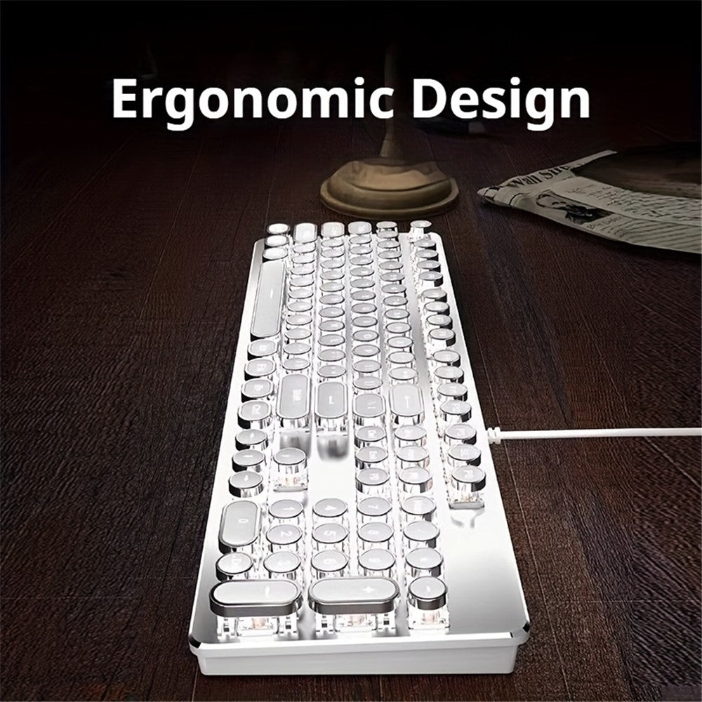 EWEADN TK100 Punk Wired Keyboard Computer Laptop Mechanical Keyboard