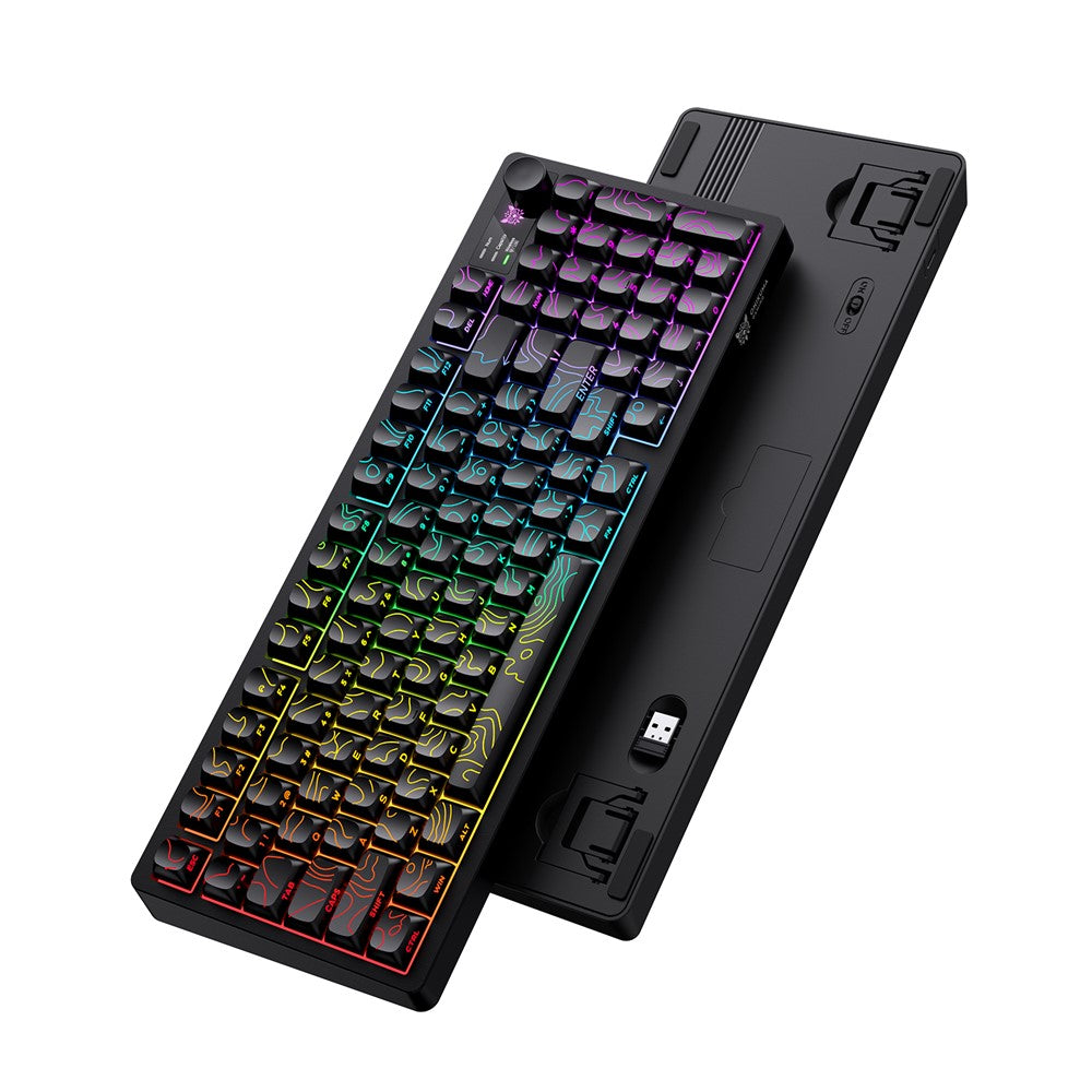 ONIKUMA MT902 95-Key Wireless 2.4GHz USB-C Tri-mode Mechanical Gaming Keyboard RGB Backlit with Knob