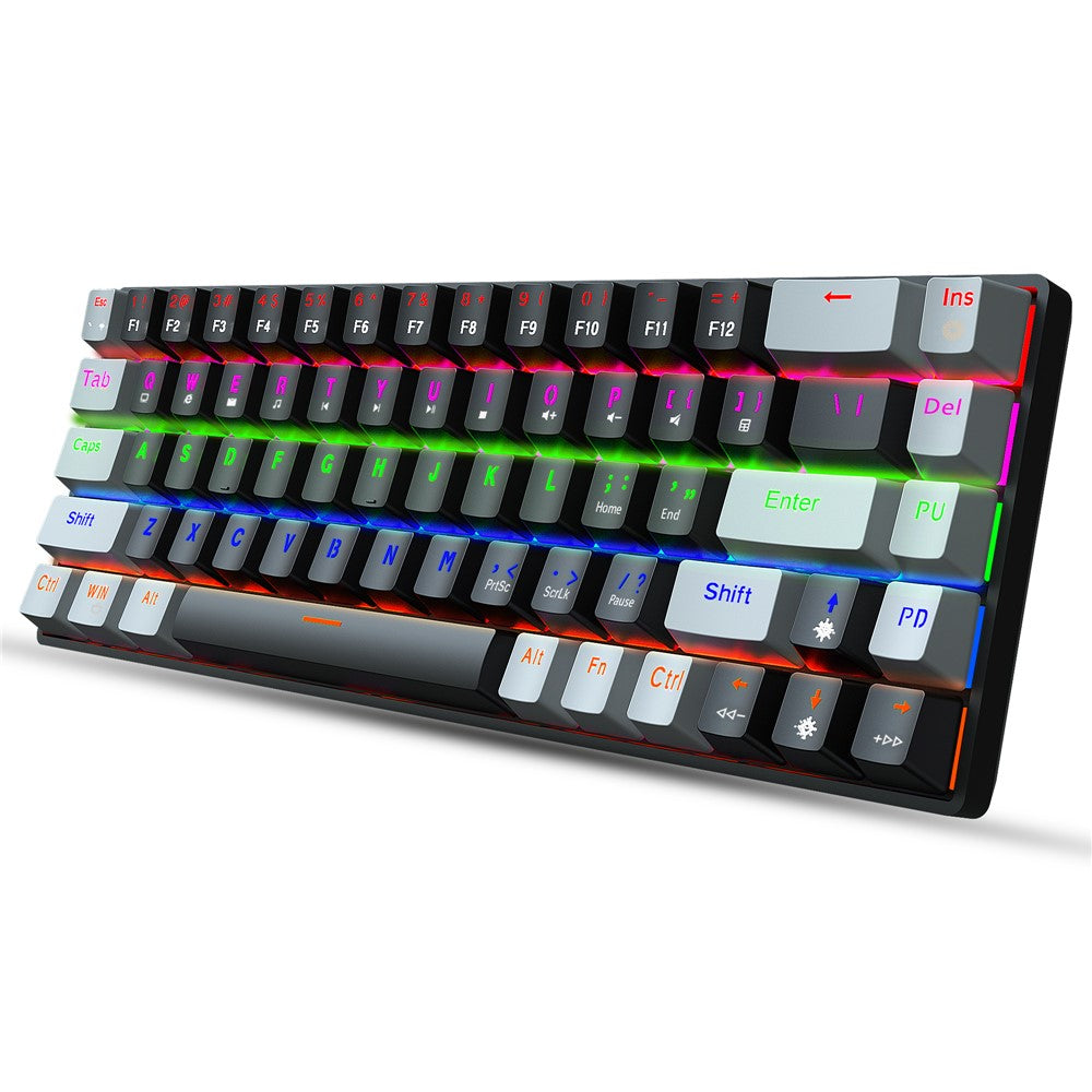HXSJ V800 68 Keys Mechanical Keyboard with Backlit for Gaming Office