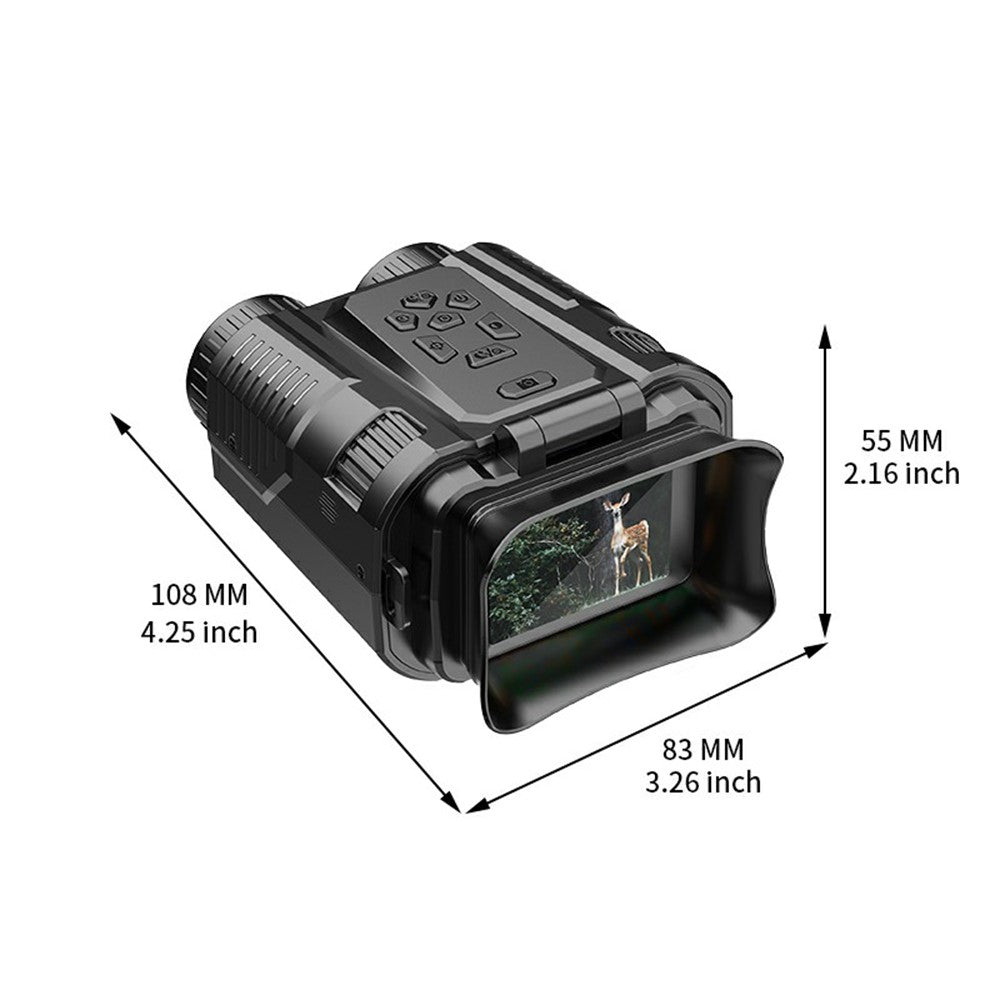 D13 4K HD Hunting Telescope 2 Inch IPS Screen 28x Zoom Outdoor Mini Binocular Night Vision Camera, with 32GB Card