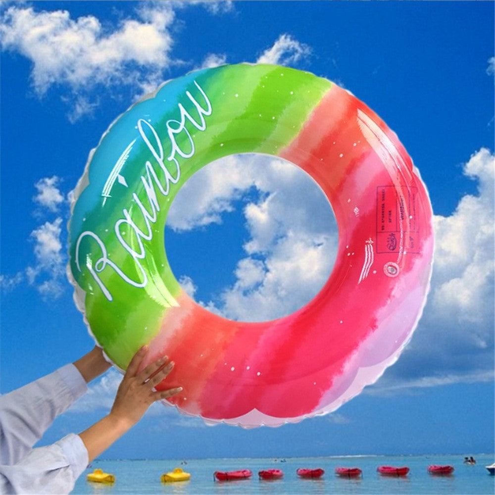 YX-001 10-15 Years Old Children Swimming Ring Inflatable Outdoor Pool PVC Float Swimming Ring (No Handle)