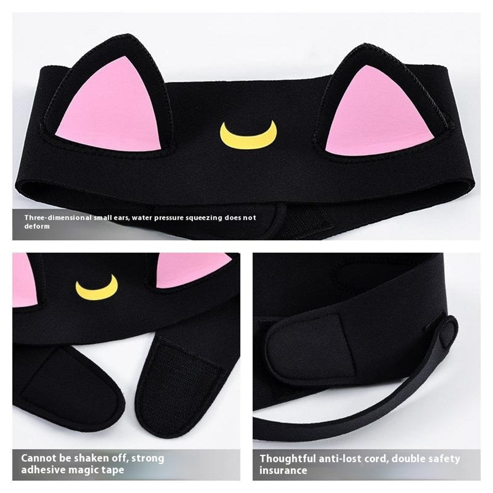 GOLOVEJOY XTJ161 Cat Ear Swimming Headband Women Neoprene Quick Dry Sports Hair Band