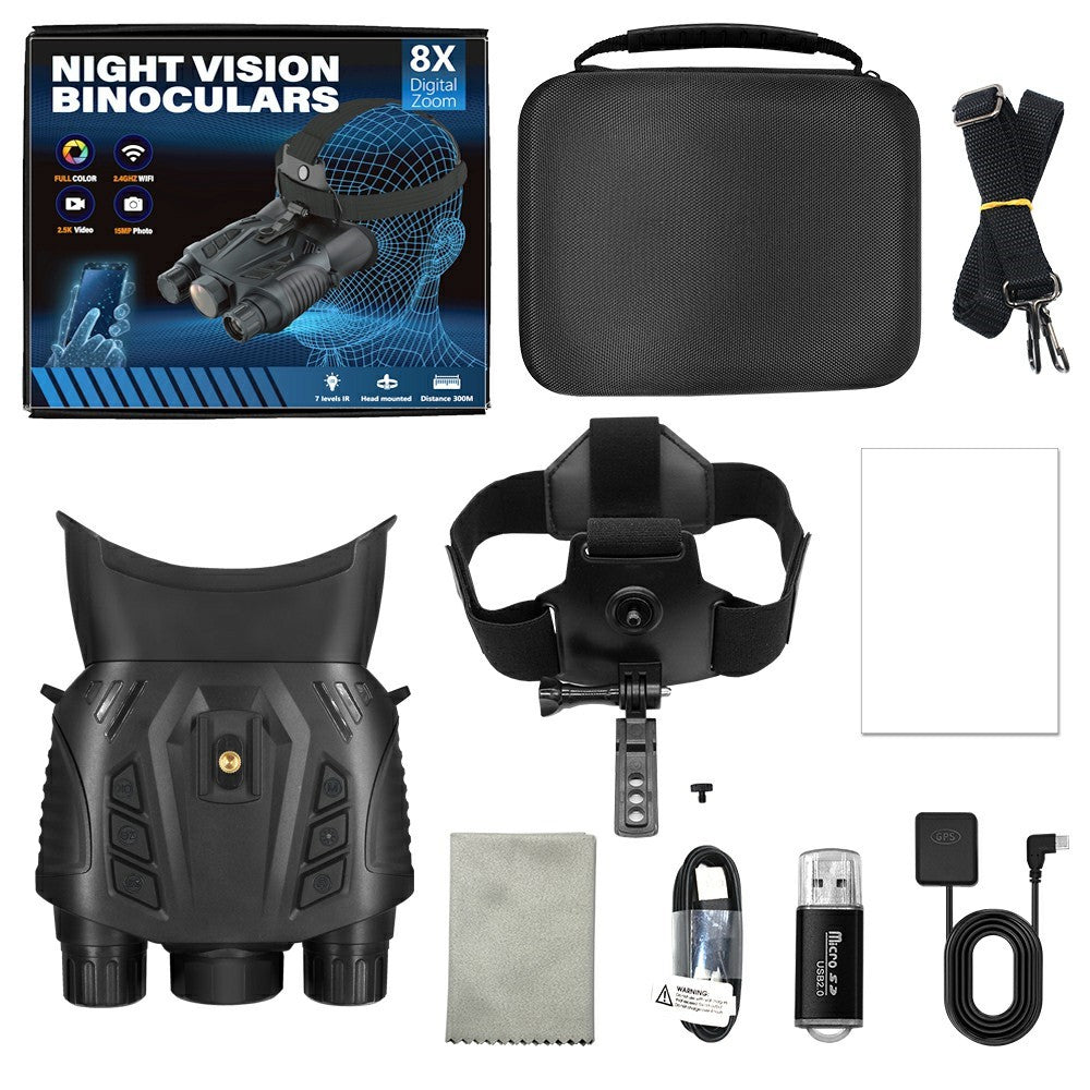 DT69 Portable Head-Mounted Infrared Night Vision Digital Binoculars Camera with GPS