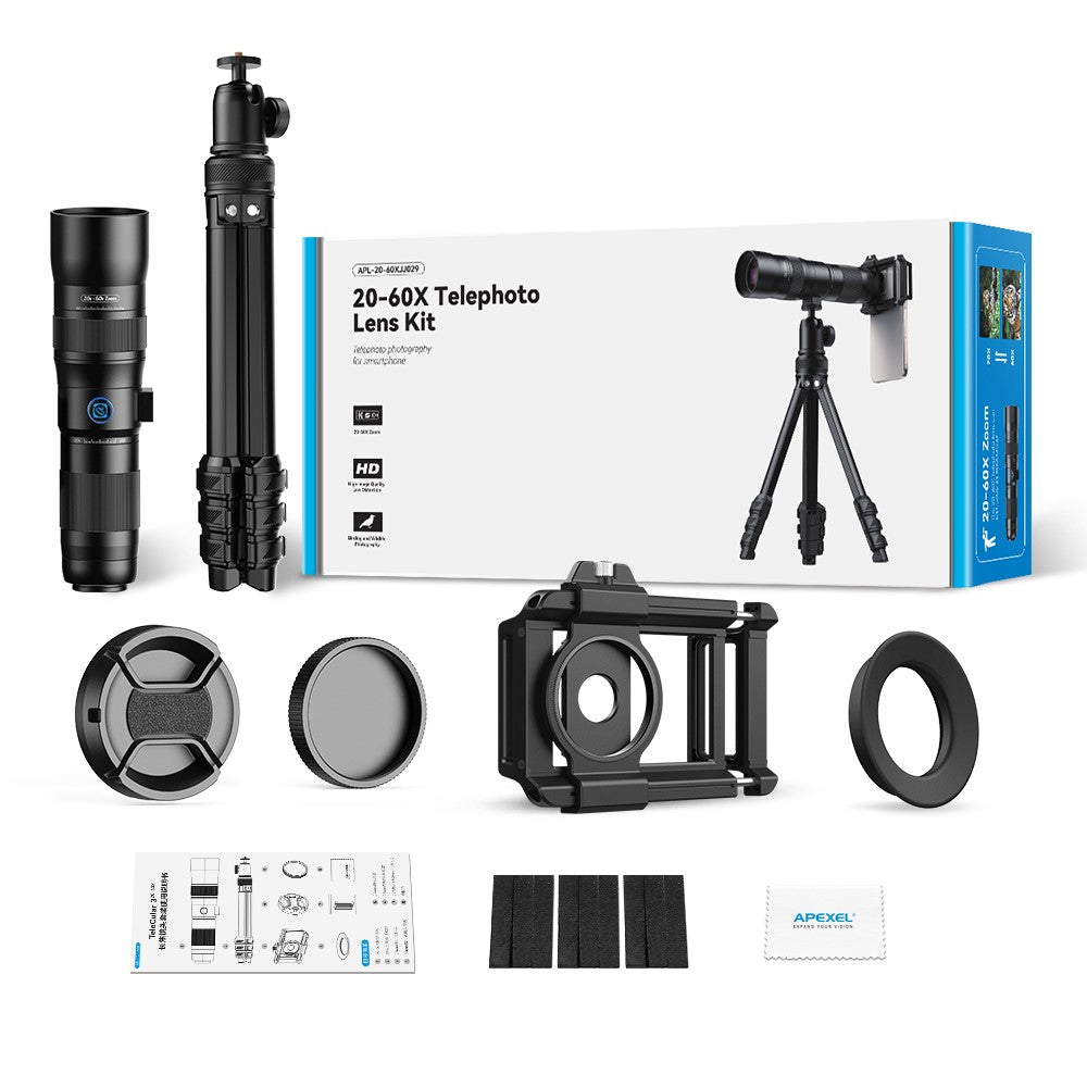 APEXEL APL-T20-60X Monocular Telescope 20-60X Zoom High Magnification HD Portable Telescope for Concert / Bird Watching