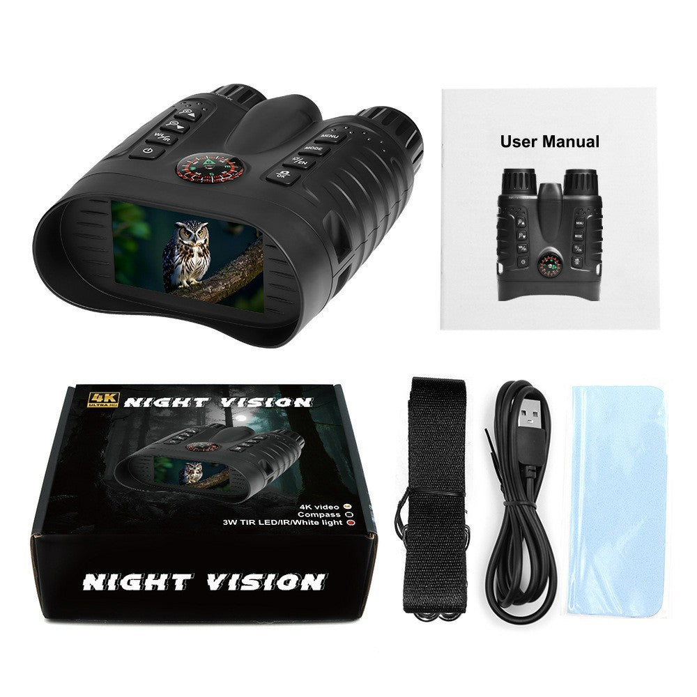 NV2185 3.2 Inch TFT Screen Binoculars for Outdoor Exploration 8x Digital Zoom Infrared Night Vision Telescope with Compass