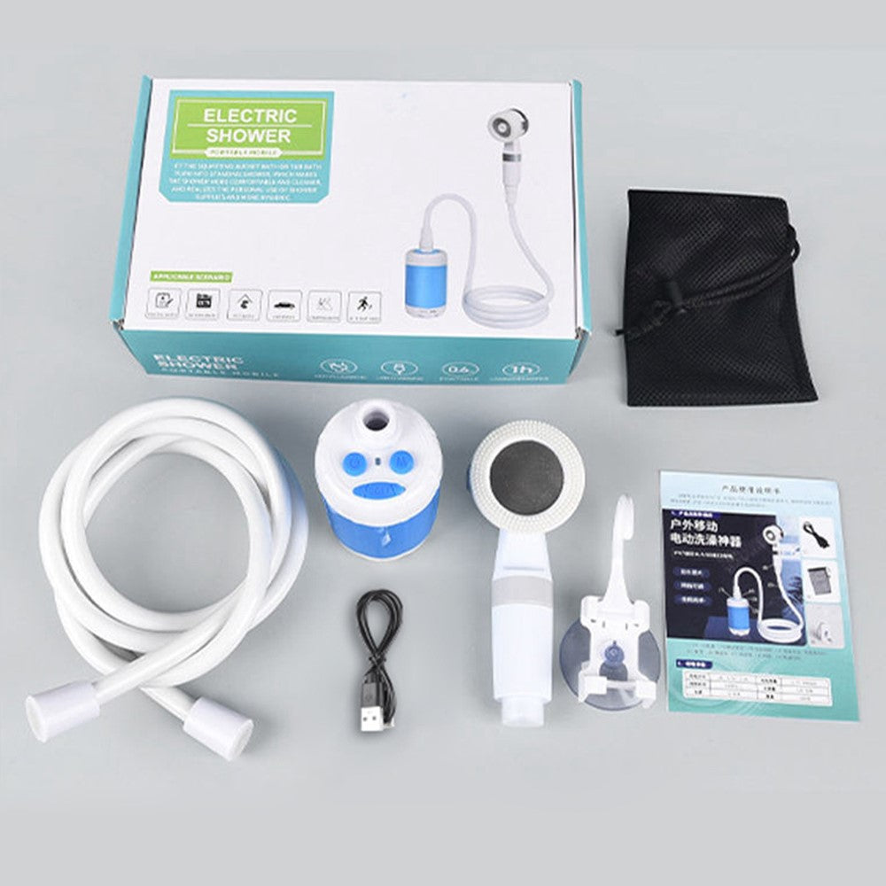 4000mAh Electric Shower Camping Portable Shower Head Pump for Outdoor Hiking Travel