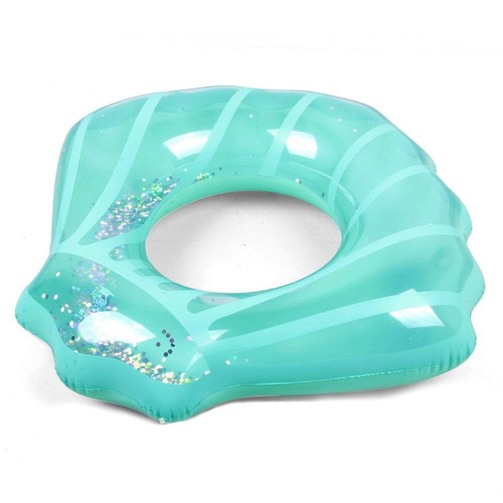 100*110cm PVC Swim Ring Inflatable Sequins Shell Shape Water Float for Children Adults