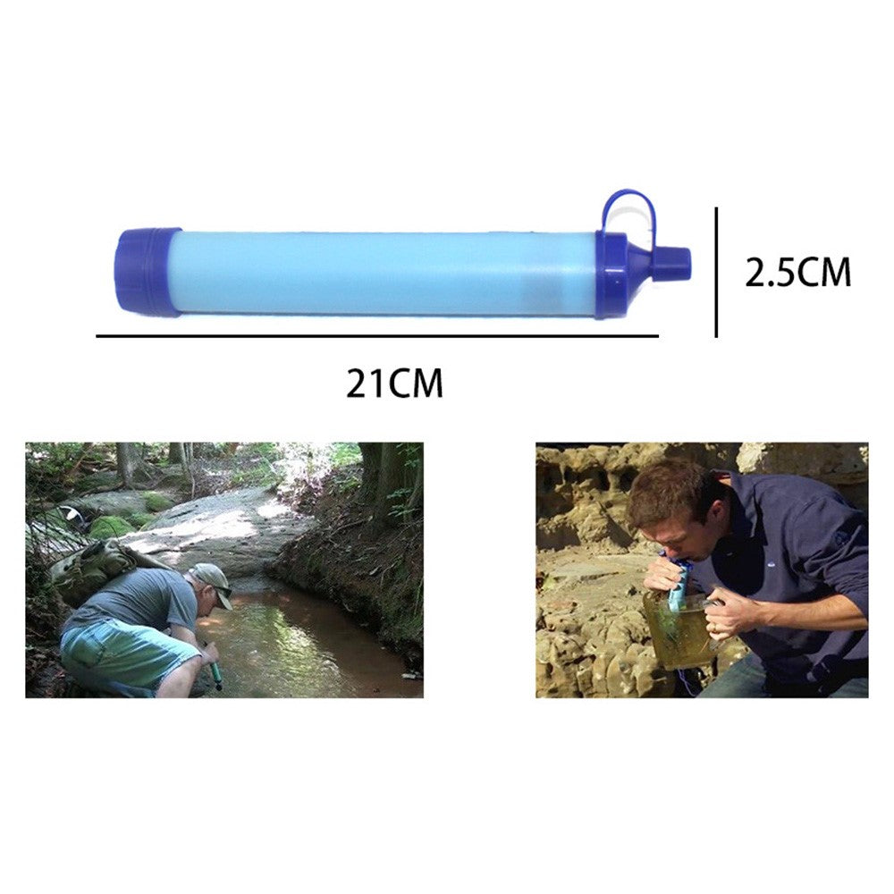 YA20213 Outdoor Water Purifier Straw Portable Emergency Camping Hiking Water Filter (No FDA, BPA-free)