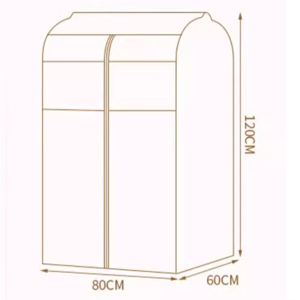 Clothes Garment Cover 80 x 60 x 120cm Hanging Dust Bag For Wardrobe Storage Clear Window